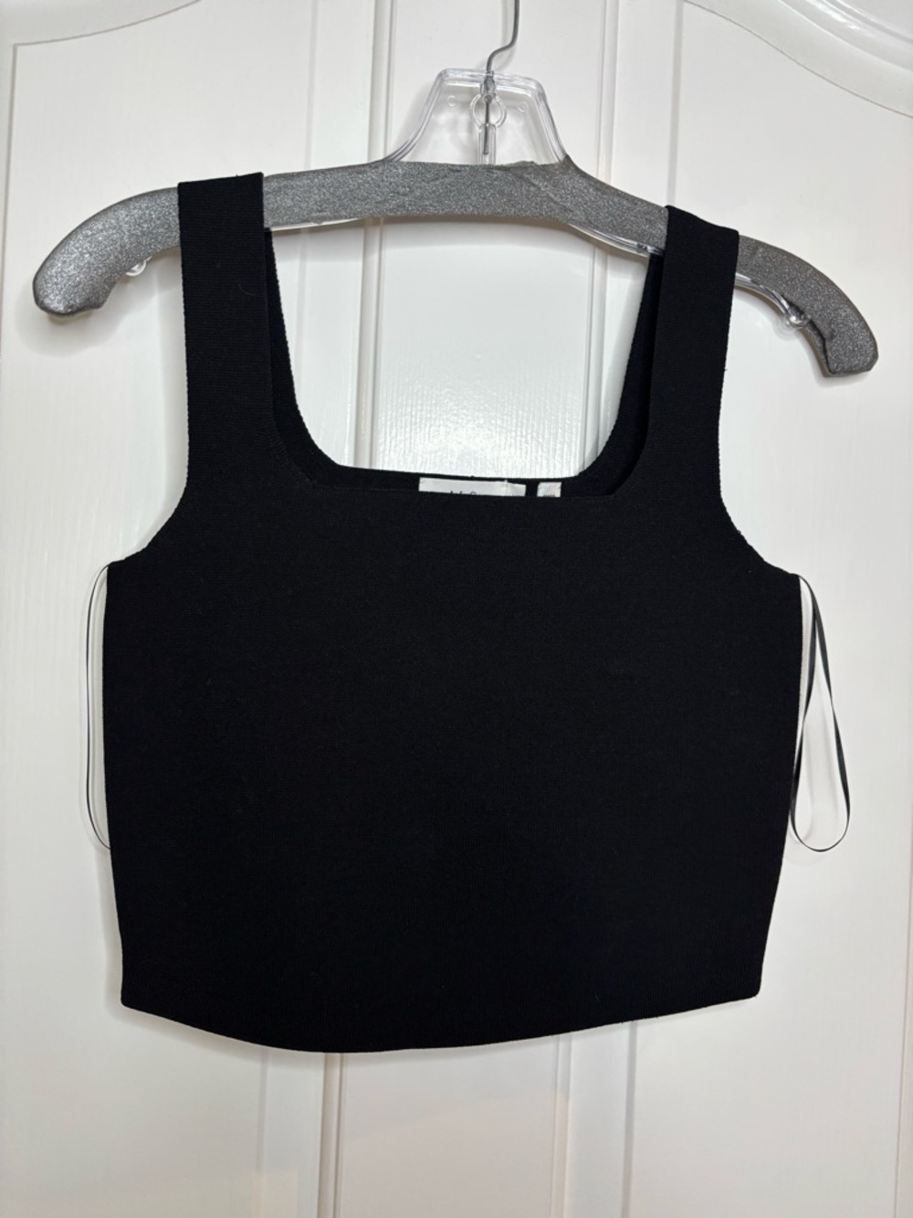 NWOT A.L.C. Black Women’s Square-Neck Crop Tank Top size XS